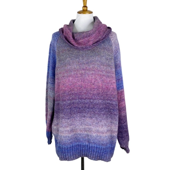 NWT John Paul Richard Ombre Cowl Neck Sweater Sz. 3X - Picture 1 of 11
